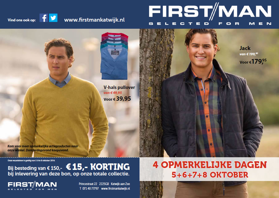 Richtlijnen sjaal Beter 4 Opmerkelijke Dagen Herfst / Winter 2016 Firstman Herenmode Katwijk -  Firstman HerenMode Katwijk